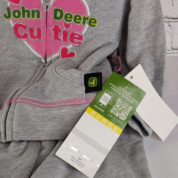 JOHN~DEERE HOODIE JACKET,BODY SUIT & PANTS 3-PIECE COMPLETE OUTFIT - Picture 11 of 16